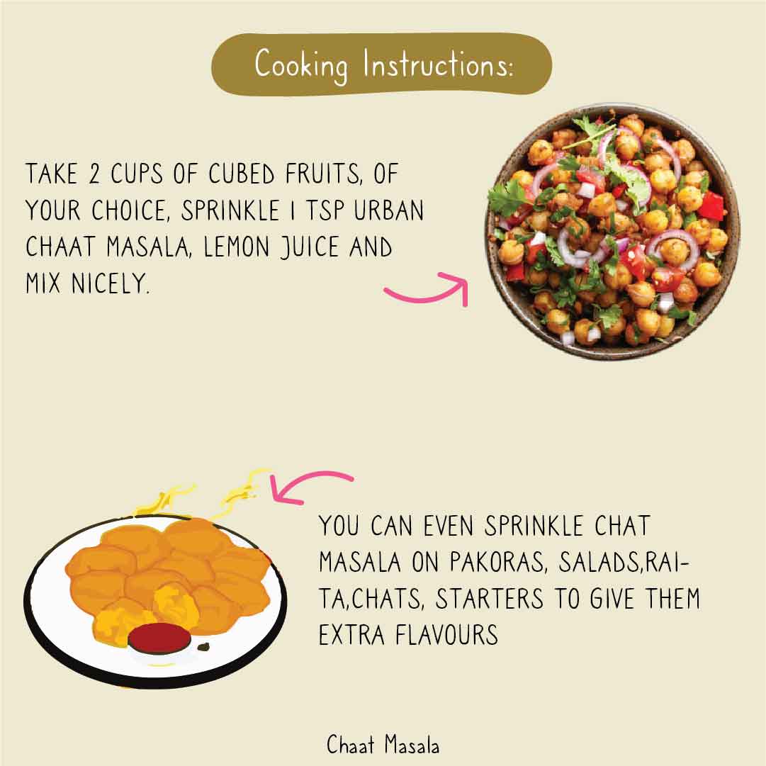 Chat masala Cooking instruction 