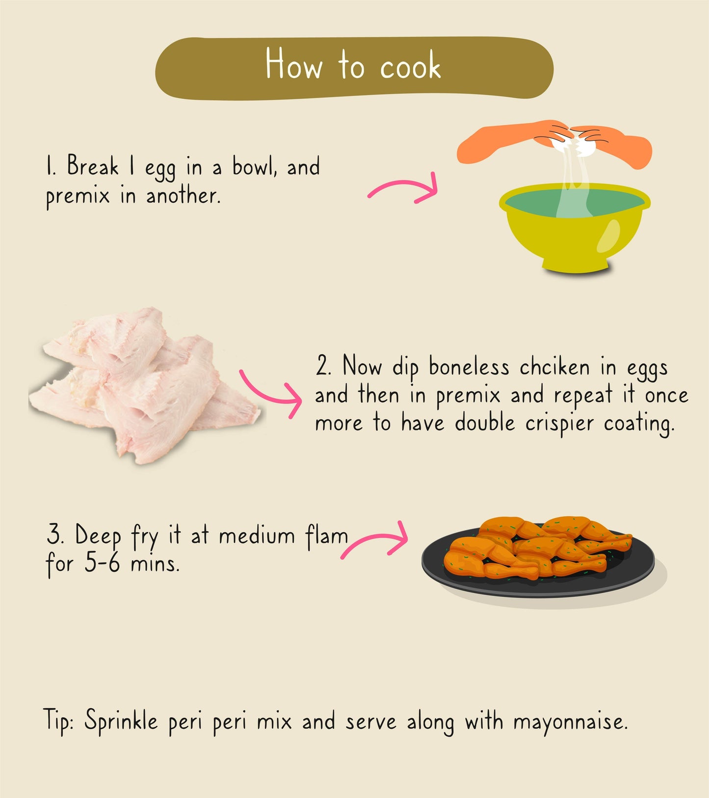 How to cook chicken popcorn 